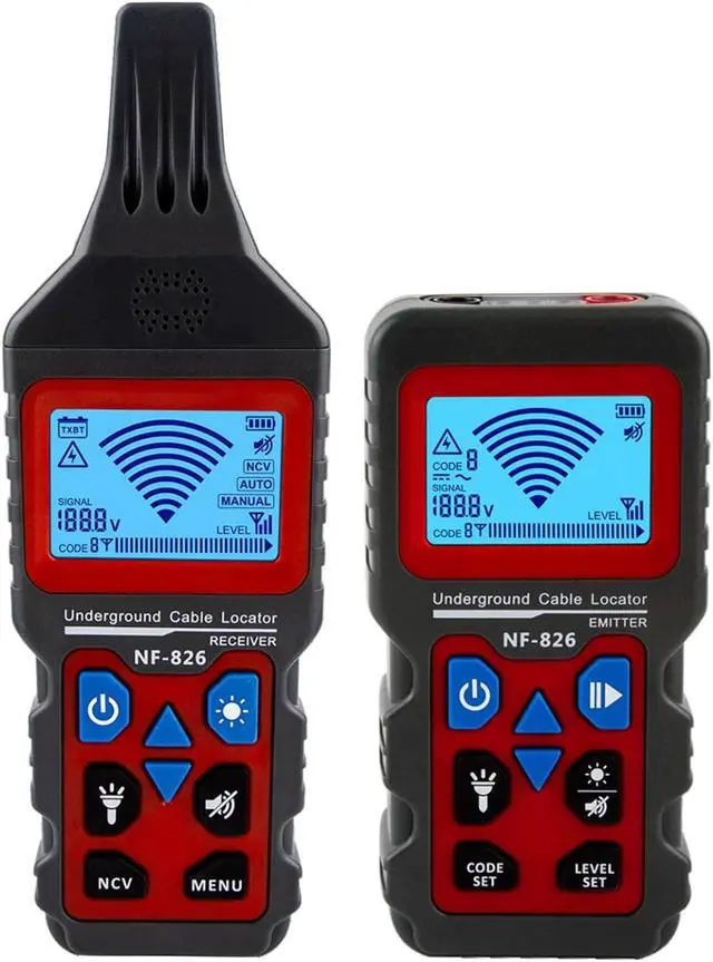 Main image of NOYAFA Underground Cable Tester Locator Wire Tracker Detector, Detection of Wall and Underground Cables, Electrical Lines, Water and Gas Supply Pipeline Path