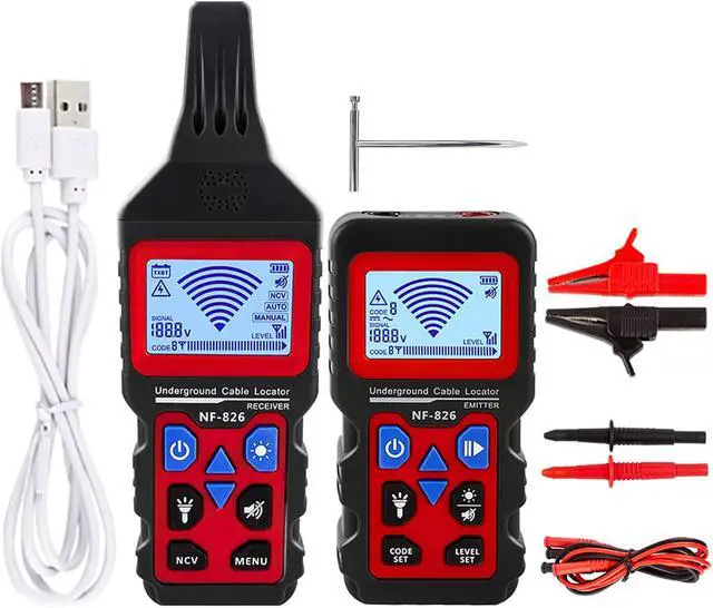 Alt view image 6 of 7 - NOYAFA Underground Cable Tester Locator Wire Tracker Detector, Detection of Wall and Underground Cables, Electrical Lines, Water and Gas Supply Pipeline Path