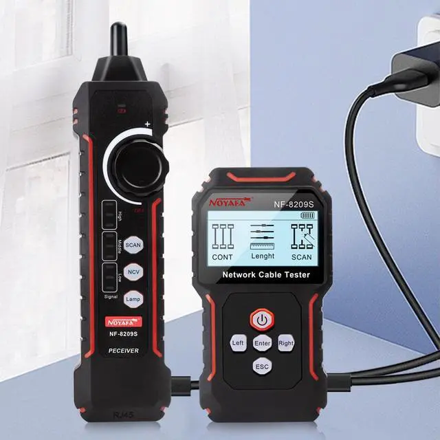 Main image of NOYAFA NF-8209S Upgrade Advanced Network Cable Tester with PoE& NCV,Cable Length Test,Port Flashing,Multifunction Anti Interference Scanning Modes Wire Tracker