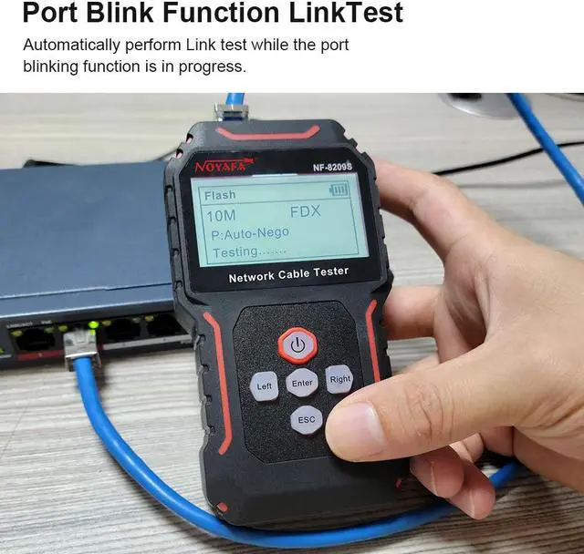 Alt view image 3 of 7 - NOYAFA NF-8209S Upgrade Advanced Network Cable Tester with PoE& NCV,Cable Length Test,Port Flashing,Multifunction Anti Interference Scanning Modes Wire Tracker