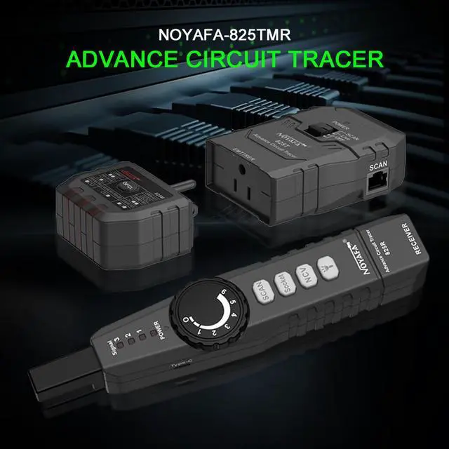 Alt view image 7 of 7 - Circuit Breaker Finder/Network Cable Tester/GFCI Outlet Tester 3 in 1, Electrical Circuit Tester with 90-120V NVC Pen, Pipe Circuit Wire Underground Cable Locator