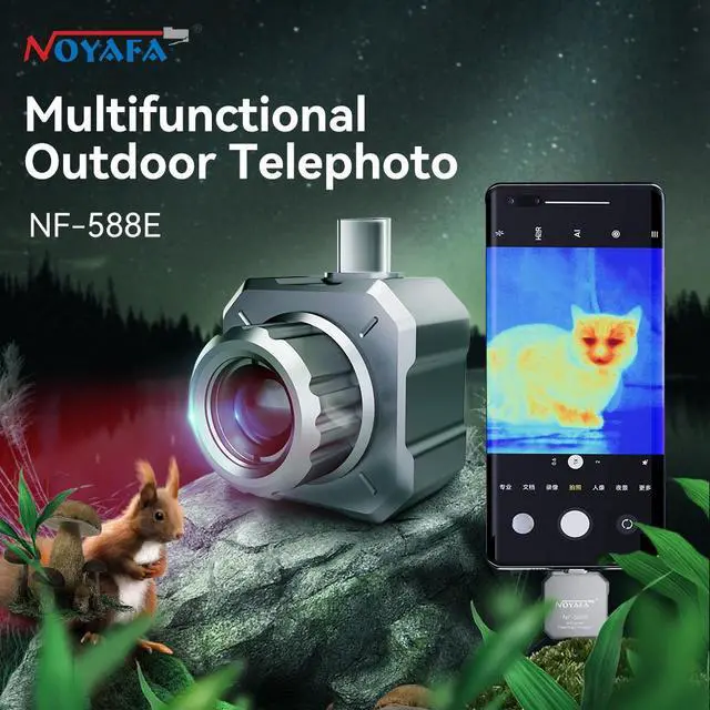 Main image of NOYAFA Mobile thermal imager 256x192 Resolution Infrared Thermal Imager for Android Phone Inspection Repair bring Thermographic Camera Thermal Scope NF-588E