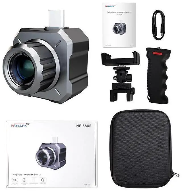 Alt view image 6 of 7 - NOYAFA Mobile thermal imager 256x192 Resolution Infrared Thermal Imager for Android Phone Inspection Repair bring Thermographic Camera Thermal Scope NF-588E