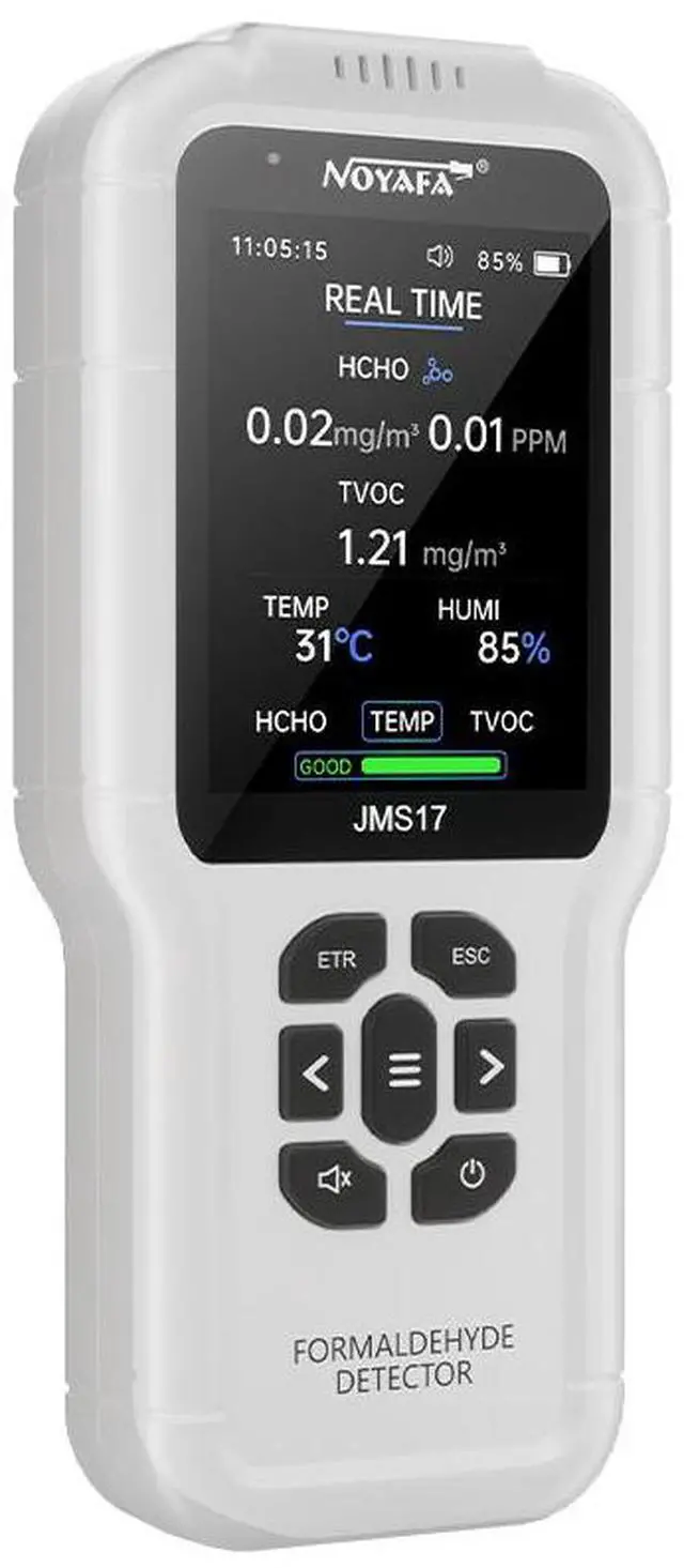 Main image of NOYAFA 4 in 1 Formaldehyde Detector with TVOC Temperature and Humidity Measurement for Home Improvement JMS17
