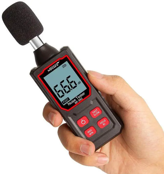 Alt view image 3 of 7 - NOYAFA Precision Noise Meter Digital decibel tester for measuring 30~130 dB noise volume NF-562