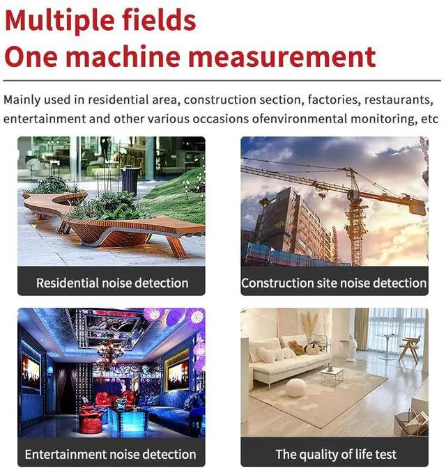 Alt view image 4 of 7 - NOYAFA Precision Noise Meter Digital decibel tester for measuring 30~130 dB noise volume NF-562