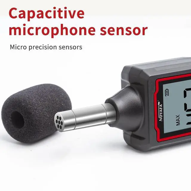 Alt view image 2 of 7 - NOYAFA Precision Noise Meter Digital decibel tester for measuring 30~130 dB noise volume NF-562