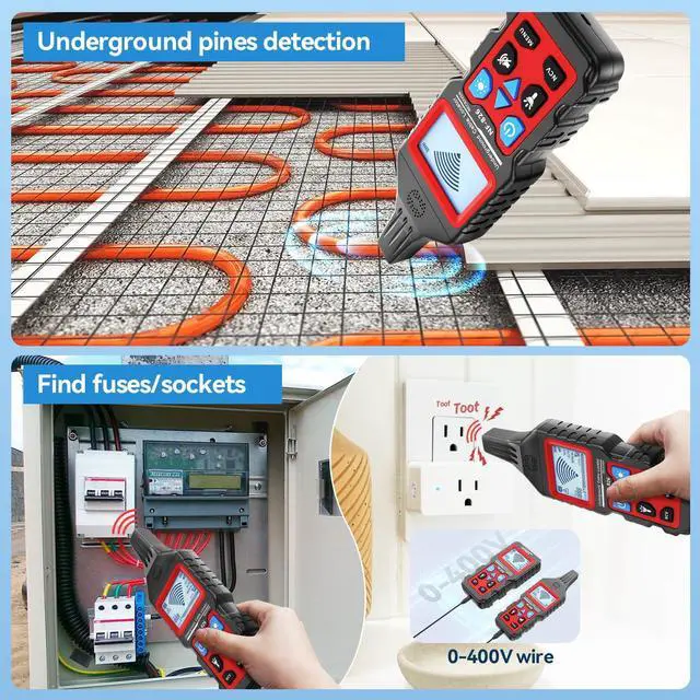 Alt view image 6 of 7 - NOYAFA NF-826 Underground Cable Locator Wire Tracker, for Dog Fence Cables Irrigation, Wall and Underground Pipeline Wire Detector, Advanced Circuit Breaker Finder for Wall and Underground Cables