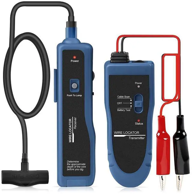 Main image of NOYAFA Underground Wire Locator - Circuit Tracer Pet Fence, Electrical, Network & Irrigation Wires, Rechargeable Battery, LED Flashlight, Easy Cable Break Detection, NF-816LS