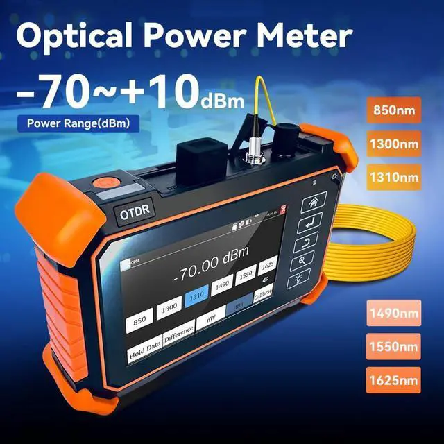 Alt view image 5 of 7 - New Upgraded OTDR Optical Fiber Tester, Fiber Network Tester | Support Event Map Optical Power Meter OLS(Loss Test) VFL LS(Light Source) Length Ping POE Test, IP Scan RJ45 Network Tools