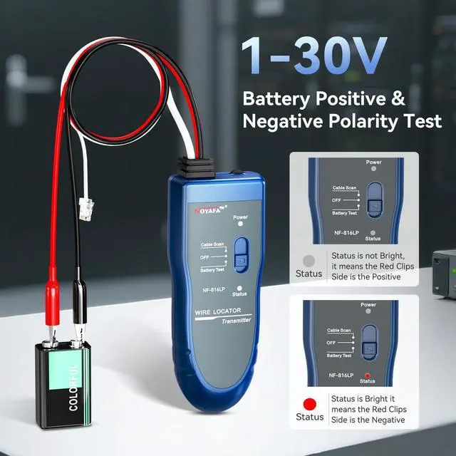 Alt view image 5 of 7 - NOYAFA NF-816LP Underground Wire Locator, Electrical Cable Tracker | Find Breaks in Buried Wires, Network & Irrigation Line Finder, Rechargeable, LED Flashlight