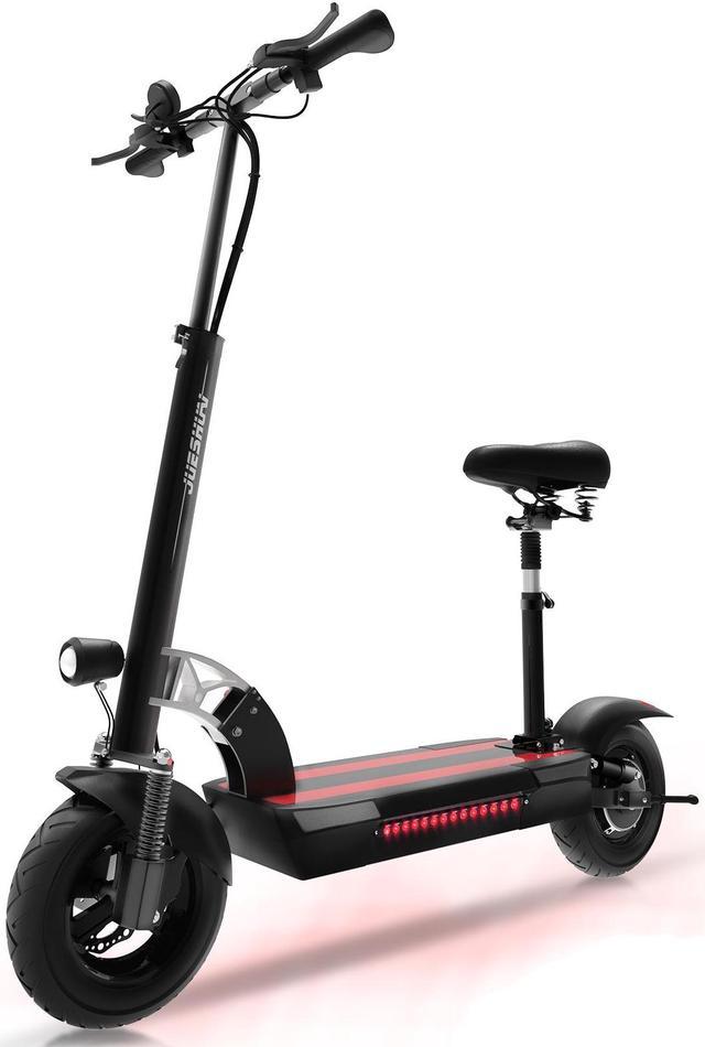 Electric Scooter Adults with 1000W Motor, Dual Shock Absorbers E Scooter  with Seat, Up to 18 Miles 25 Mph Foldable Scooter Electric for Adults, Turn  Signal & Front Lights, IP54 Waterproof 