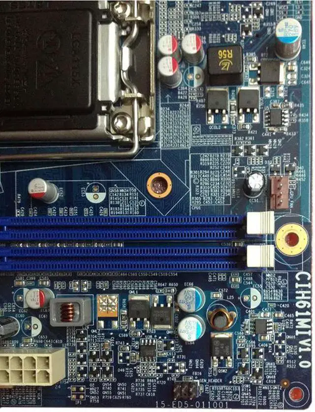 Alt view image 3 of 3 - For H430 S520 T410 H61 1155 CIH61MI H61H2-LM3 VER:1.0 32nm CPU Desktop System Motherboard