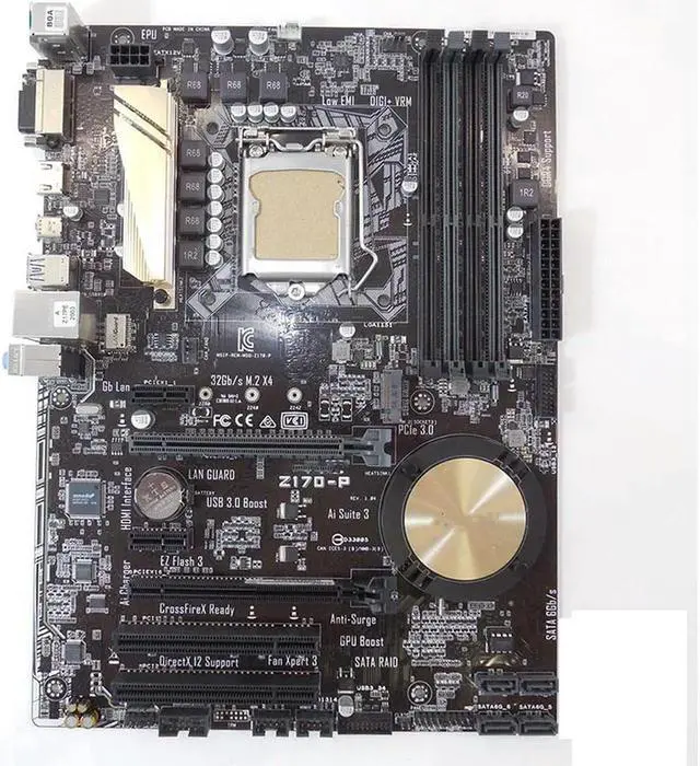 Alt view image 3 of 3 - Working Desktop Motherboard Z170-P LGA1151 DDR4 i7/i5/i3 USB3.0 SATA3 Good