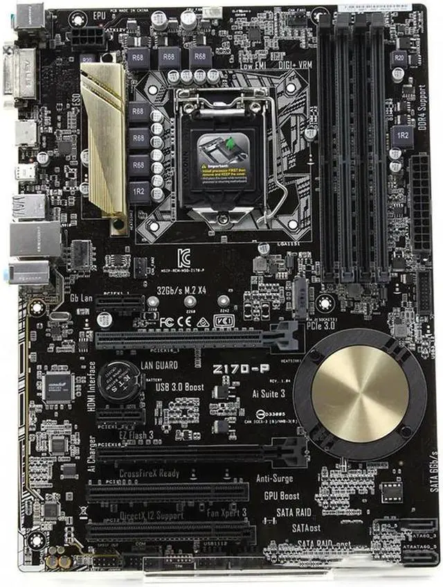Alt view image 2 of 3 - Working Desktop Motherboard Z170-P LGA1151 DDR4 i7/i5/i3 USB3.0 SATA3 Good