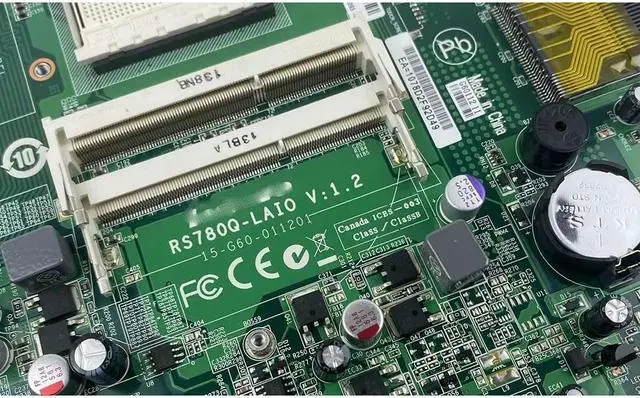 Alt view image 3 of 3 - All-in-One Motherboard for B505 RS780Q-LAIO V:1.2 11012093 AM3 Good