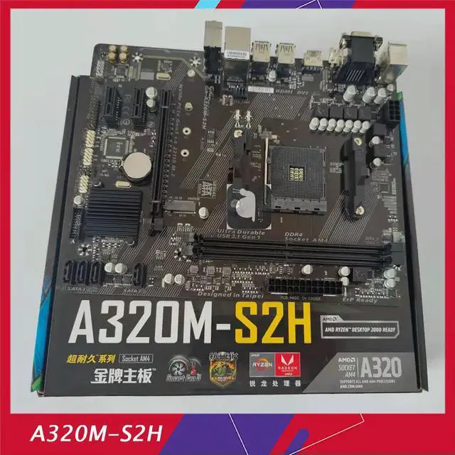 Main image of For  Desktop Motherboard A320M S2H M-ATX A320 DDR4 M.2 USB3.1 STAT3.0 SSD 32G Channel Socket AM4