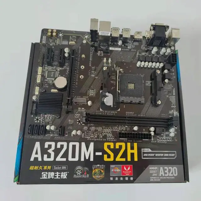 Alt view image 3 of 3 - For  Desktop Motherboard A320M S2H M-ATX A320 DDR4 M.2 USB3.1 STAT3.0 SSD 32G Channel Socket AM4