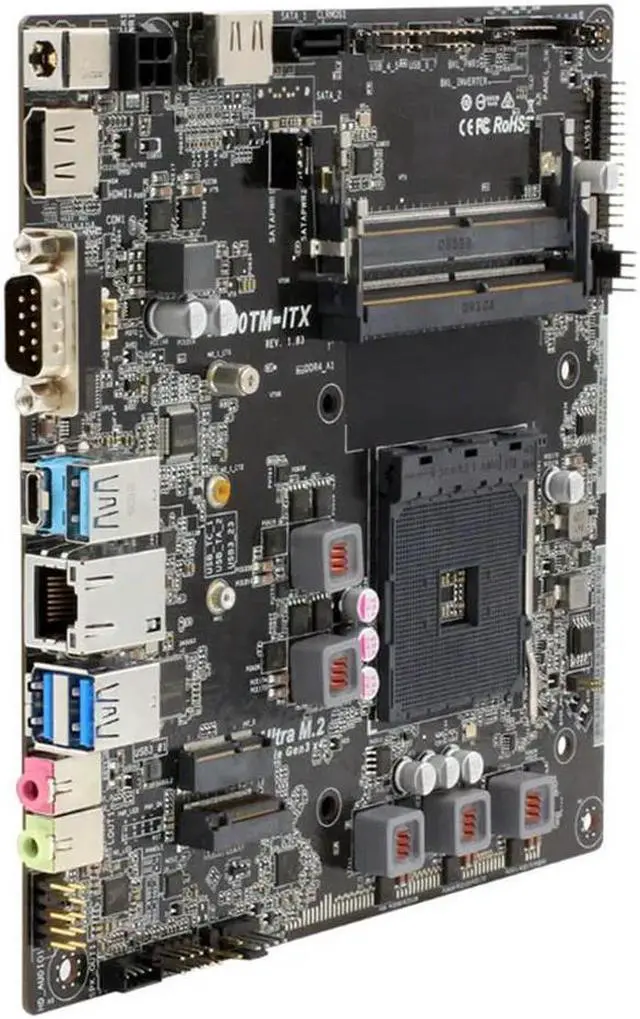 Alt view image 3 of 3 - Desktop Motherboard For For X300TM-ITX AM4 DDR4 LGA 115X 64GB Fully Tested
