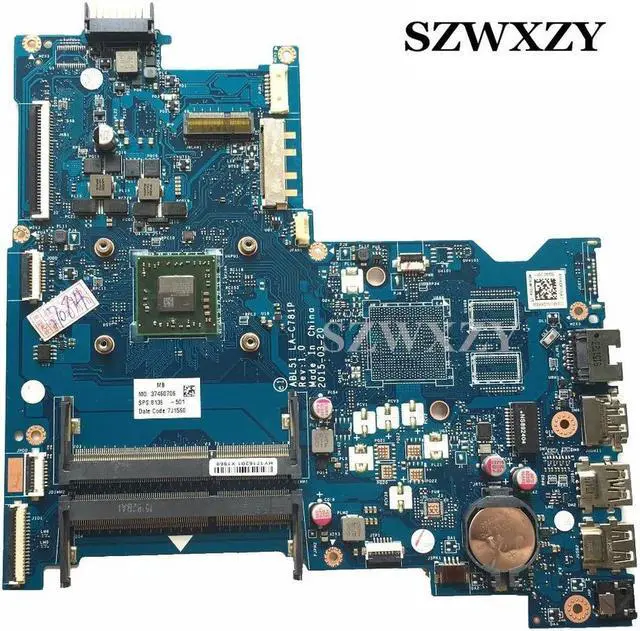Main image of For Notebook 15-AF Series Laptop Motherboard 813969-501 ABL51 LA-C781P A8-7410 Processor Not Repaired