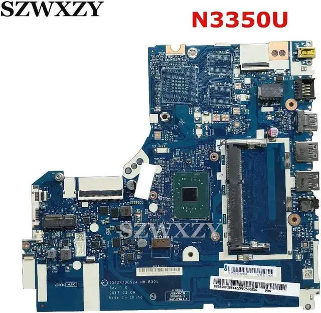 Main image of For 320-15IAP Laptop Motherboard 5B20P20644 DG424/DG524 NM-B301 DDR3L W/N3350U Processor