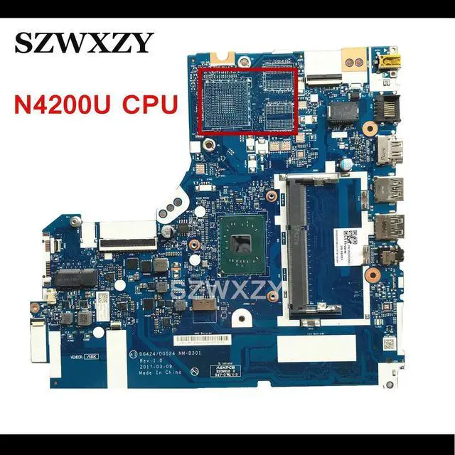 Main image of For 320-15IAP Laptop Motherboard 5B20P20643 DG424/DG524 NM-B301 With N4200U CPU DDR3L