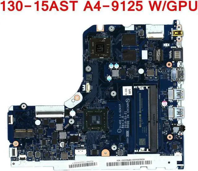 Main image of For 130-15AST Laptop Motherboard LA-G241P FRU 5B20R57992 5B20R34408  A4-9125 WIth GPU