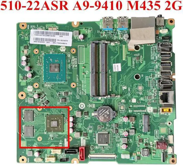 Main image of For ideacentre 510-23ASR AIO Motherboard A9-9410 CPU M435 2G GPU DDR4 00UW373 CCA20 LA-D961P