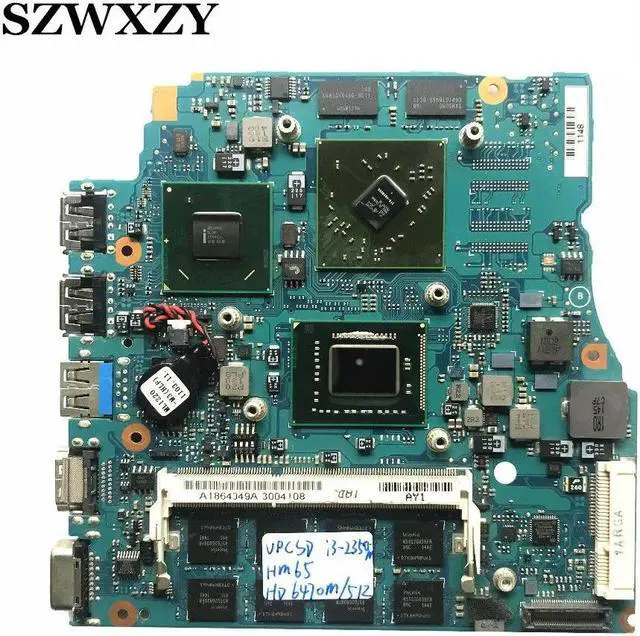 Main image of A1864049A For VPCSB VPCSD MBX-237 Laptop Motherboard with i3-2350M Processor 4GB RAM HD6470M 512MB