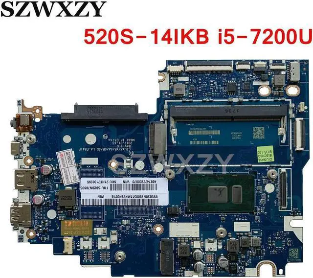 Main image of For Yoga 520S-14IKB Laptop Motherboard LA-E541P 5B20N78605 SR342 i5-7200U