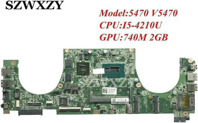 Main image of CN-0TYFY8 0TYFY8 TYFY8 For 5470 V5470 Laptop Motherboard DAJW8CMB8E1 with i5-4210U Processor 740M 2G GPU