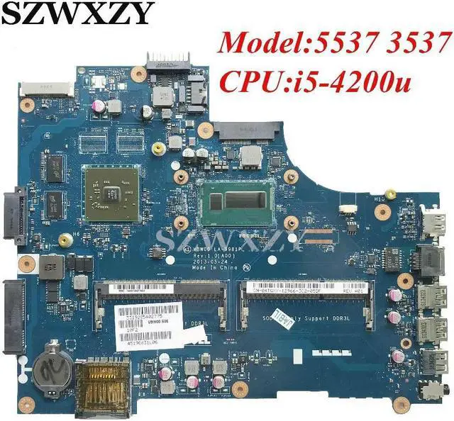 Main image of For 3537 5537 Laptop Motherboard CN-04TGXY 04TGXY 4TGXY LA-9981P DDR3L With SR170 i5-4200U Processor