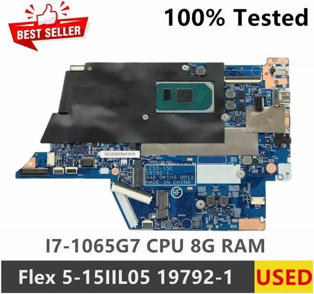 Main image of For Flex 5-15IIL05 Laptop Motherboard I7-1065G7 CPU 8G RAM LC55-15C 19792-1 5B20S44396 5B21B20763