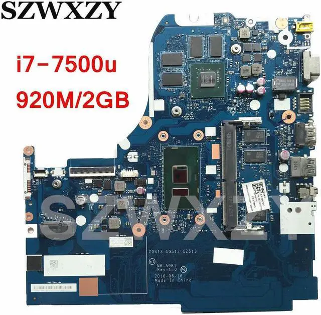 Main image of 5B20N72228 For 310-15IKB Laptop Motherboard i7-7500U CPU 920M/2GB GPU DDR4 4GB RAM NM-A981