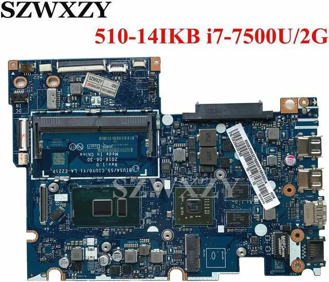 Main image of For Yoga 510-14IKB Flex 4 -1480 Laptop Motherboard I7-7500U CPU 5B20M32788 LA-E221P With 430 2G GPU DDR4