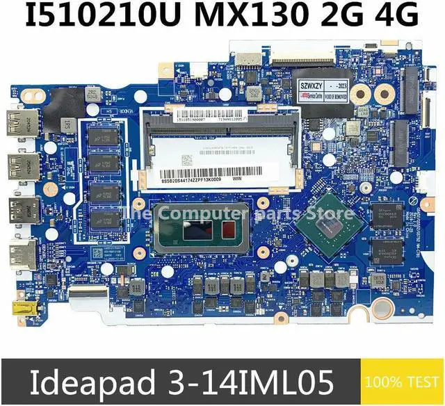Main image of For 3-14IML05 Laptop Motherboard GS452/GS552 NM-C781 5B20S44174 I5-10210U CPU MX130 2GB GPU 4G RAM