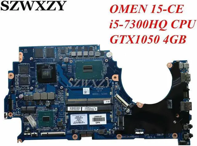 Main image of For OMEN 15-CE Laptop Motherboard 929485-601 929485-001 DAG3AAMBAG0 DDR4 With SR32S i5-7300HQ CPU GTX1050 4GB GPU