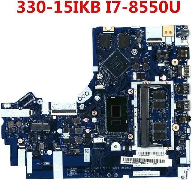 Main image of For 330-15IKB 330-17IKB Laptop Motherboard NM-B452 5B20R19882 i7-8550U CPU X150 4G GPU 4G RAM