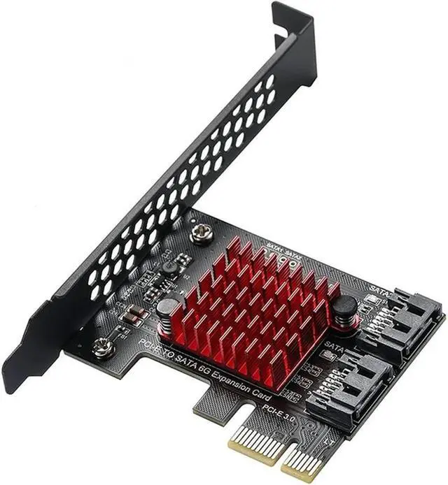 Main image of SATA PCI-E Adapter 2 Ports SATA 3.0 To Pcie X1 Expansion Adapter Card SATA PCI-E PCI Express Converter For BTC Mining