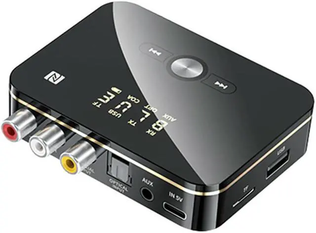 Main image of M8 Bluetooth 5.0 RCA Audio Receiver Transmitter APTXLL 3.5mm AUX Music Wireless Adapter with Mic NFC for Car TV Speakers