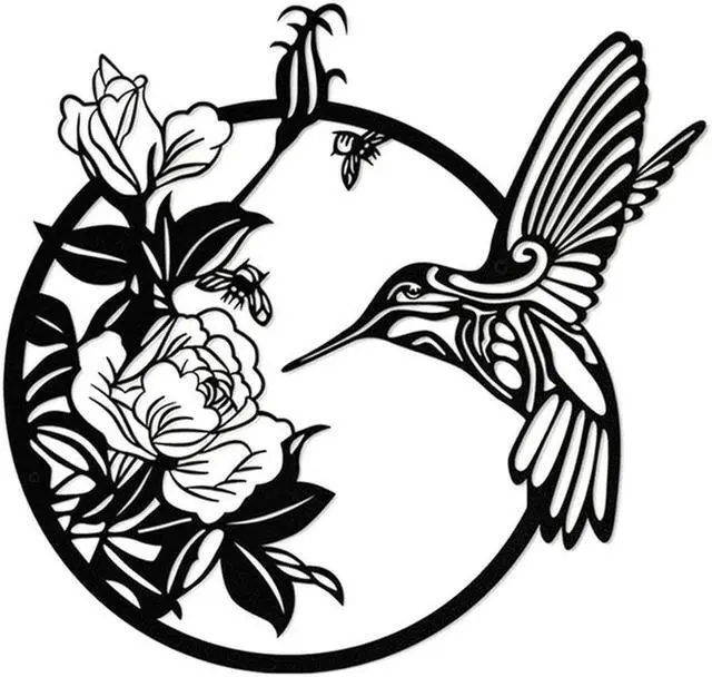 Main image of 1 PCS Moon Butterfly Metal Wall Decor Boho Flower Wall Art  For Indoor Living Room Bedroom And Outdoor Garden Yard Fence Decor