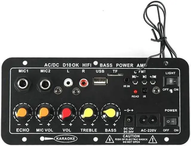 Main image of D10 Amplifier Board Bluetooth AUX TF Card USB 30-120W For 8-12Inch Speaker Audio Amp Module For Subwoofer