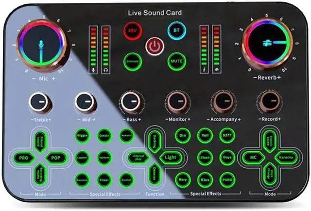 Main image of K600 Sound Card Professional Live Broadcast Equipment Audio Sound Card Mixer Mobile Phone Computer Universal