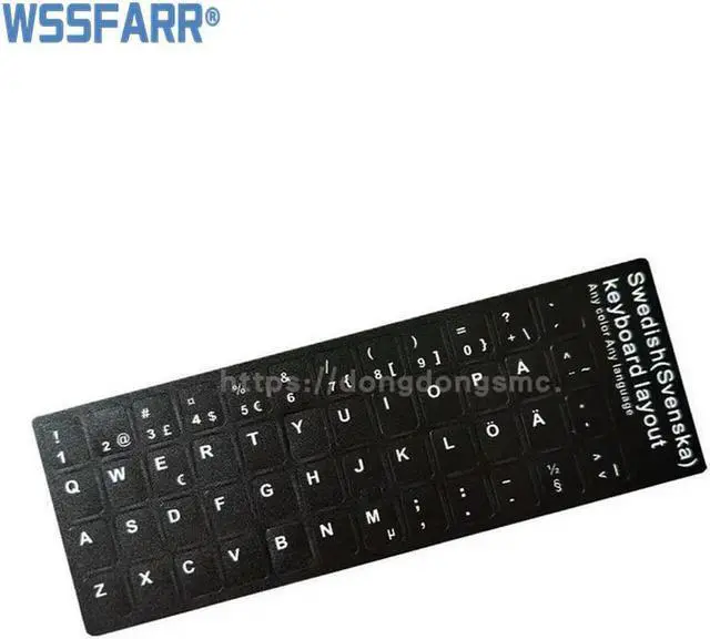 Main image of 3pc/lot Swedish keypad label sticker, Eco-environment Plastic Svenska keyboard stickers for Laptop/computer