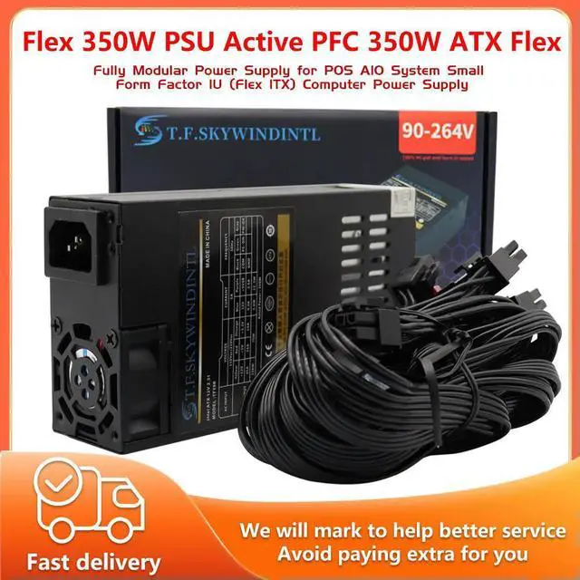 Main image of 350W Small 1U Full Modular PSU  Desk Computer Power Supply For One Machine Small Chassis Computer Power