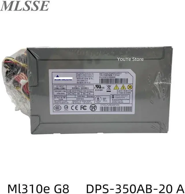 Main image of For Ml310e G8 350W Power Supply 671310-001 686761-001 DPS-350AB-20 A