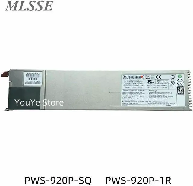 Supermicro 920W 1U Redundant PSU For PWS-920P-1R 920W 1U Redundant Power Supply 80 Plus Platinum 1U  Redundant Power Supply