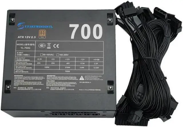 Main image of 700W ATX Computer Power Supply PSU 6Pin PCI-E 12cm Quiet LED Fan 700W PSU Full Modular Power Supply ATX PC Computer Power Gaming