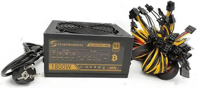 Main image of 1800W GPU Mining Power Supply For BTC/BCH/ETC/ETH/LTC/XMR/XRP/ZEC For Crypto Coin Mining Miner, Support 6 Graphics Card For ATX