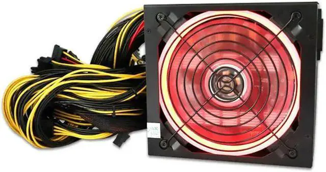 Main image of 2000W 2400W RGB Fan Mining ATX Power Supply Switching Cryptocurrency Miner PSU For Computer Computer Mining Rig 8 GPU
